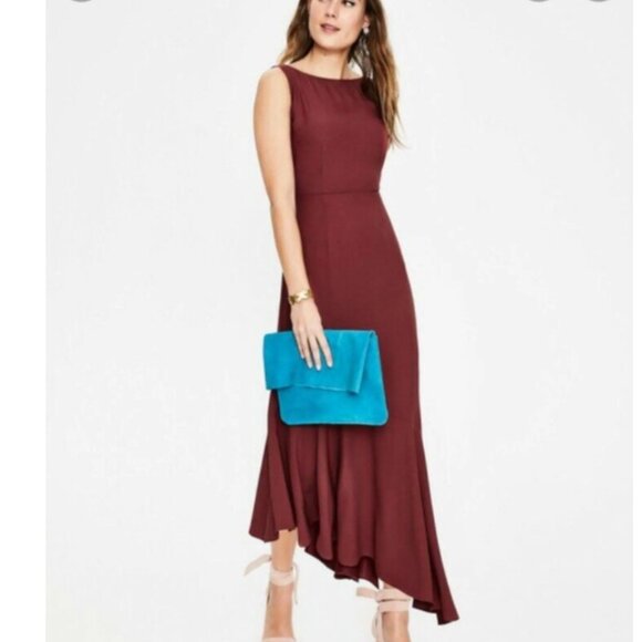 Boden Tessa Asymmetrical Midi Dress- Size 6 - Picture 2 of 12